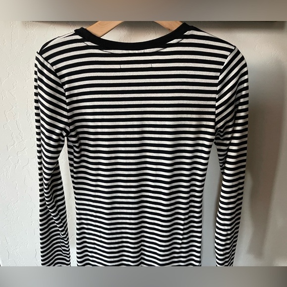 Abercrombie & Fitch Striped Long Sleeve Shirt Dress with lettuce hem, size S••• - Picture 5 of 13